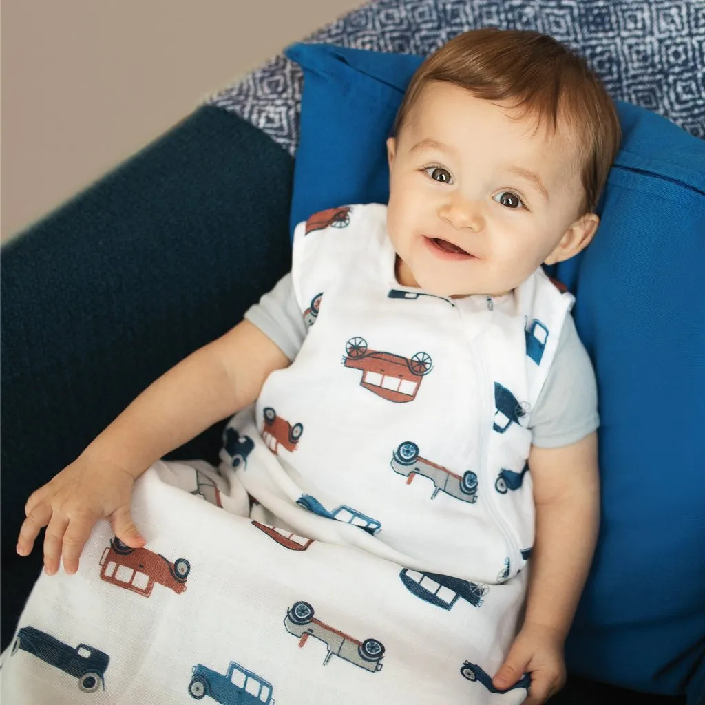 Sleep Bag Cotton Muslin - Vintage Cars