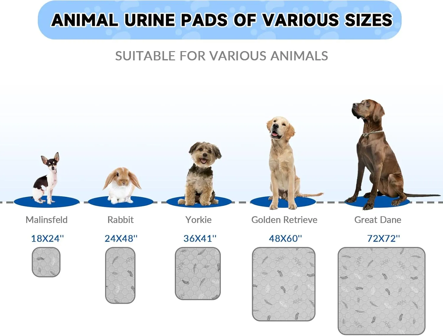 Washable Pee Pads for Dogs 2-Pack Reusable Puppy Pads Pet Training Pads, Waterproof Dog Pee Pads for Crate, Whelping Pad, Non-Slip Protects Against Urine Leakage (Leaves - Deep Grey, 24x36)