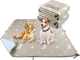 Washable Pee Pads for Dogs, Reusable Puppy Pads Waterproof, 2 Pack Dog Pee Pads, Potty Pads for Dogs, Super Absorbent, Add 8 Lanyards, Puppy Training Pads (31x36 Inch ,Pack of 2)