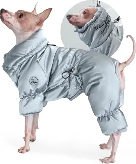 Winter Jacket for Dogs - Waterproof Full Body Coat, Snow Jacket, Perfect for Cold Weather - Silver, Medium