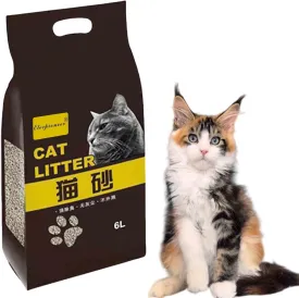 Zeolite Cat Litter 6lb /2.7kg Great Choice for cat Ladies High Purity Dark Color Superior Odor Absorption Clumping Cat Litter Low Dust