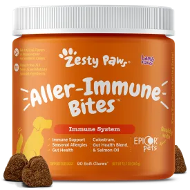Zesty Paws Dog Aller-Immune Bites Lamb 90soft chews