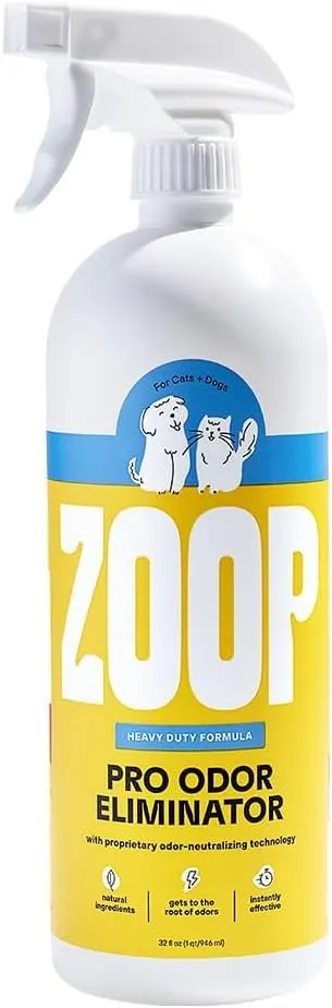 Zoop Pet Odor Pro Eliminator Spray for Strong Pet Odors, Natural, Powerful Heavy Duty Formula. Removes Pet Urine Odor, Safe for All Surfaces - 32 oz.